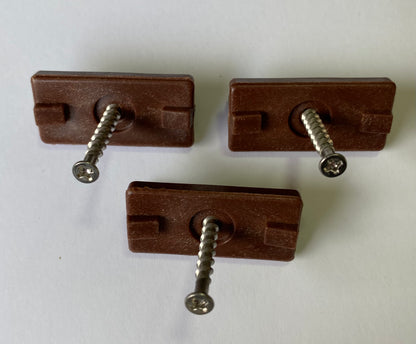 Pack 20 Clips Unión Deck + Tornillo - Coffee