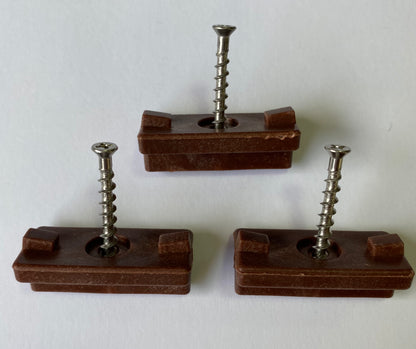 Pack 20 Clips Unión Deck + Tornillo - Coffee
